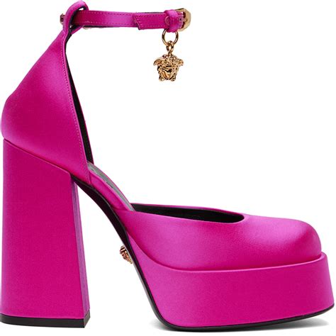 Versace pink platform shoes